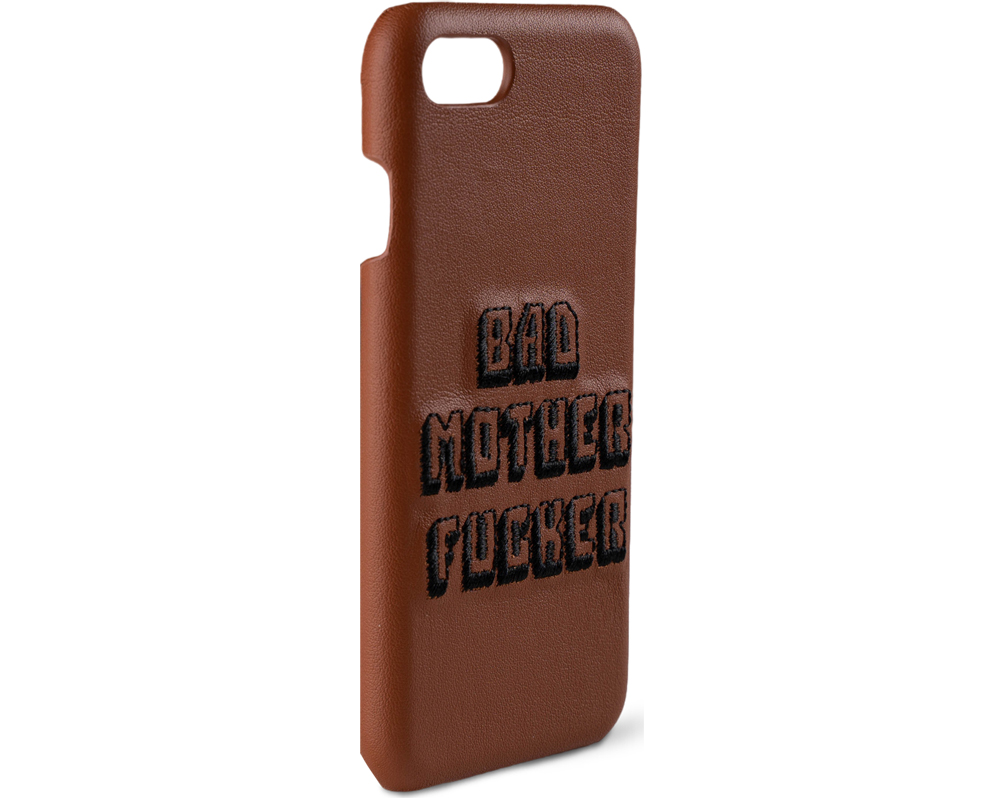 Brown Embroidered iPhone Case